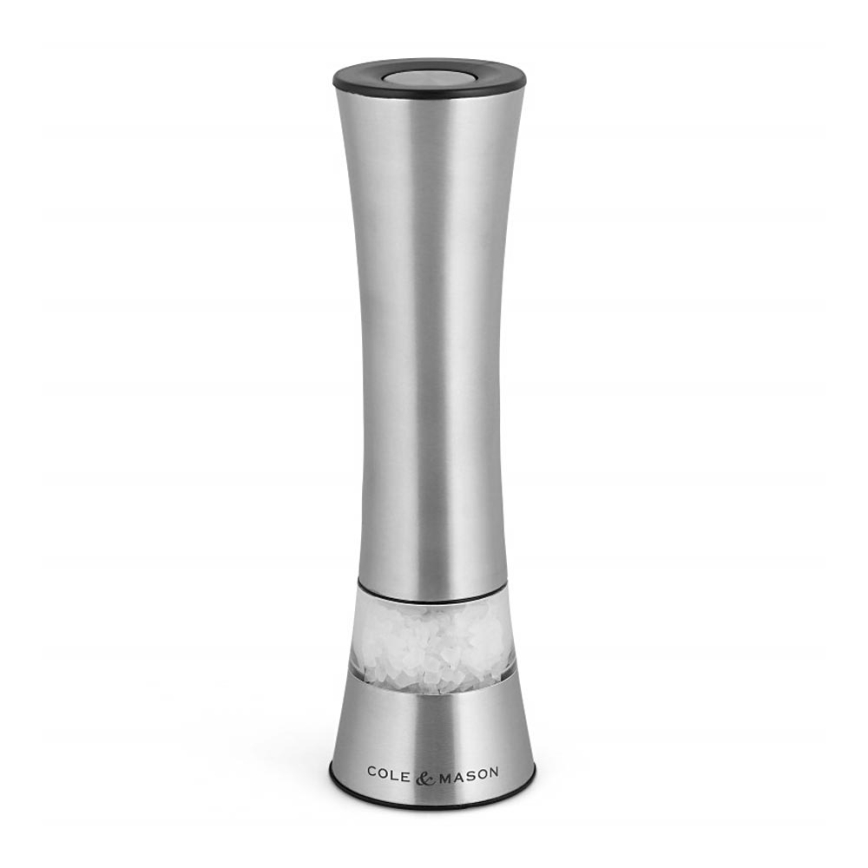 Cole&Mason - Električni salt or pepper grinder BURFORD 4xAAA 18 cm mat krom