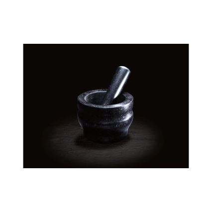 Cole&Mason - Granitni terilnik s pestilom GRANITE pr. 14 cm granite/črna