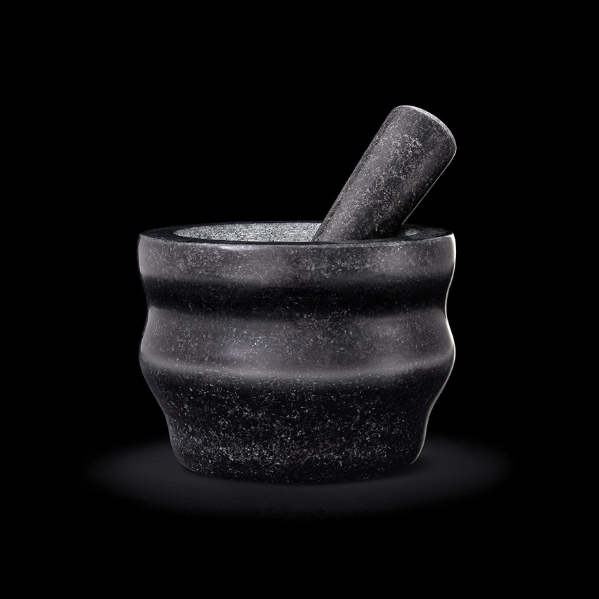 Cole&Mason - Granitni terilnik s pestilom GRANITE pr. 18 cm granite/črna