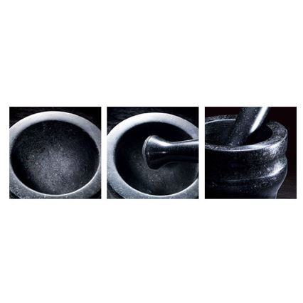 Cole&Mason - Granitni terilnik s pestilom GRANITE pr. 18 cm granite/črna