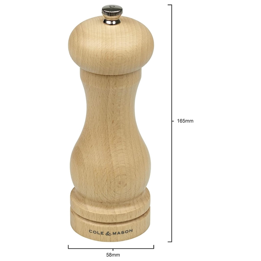 Cole&Mason - Mlinček za poper CAPSTAN BEECH bukev 16,5 cm