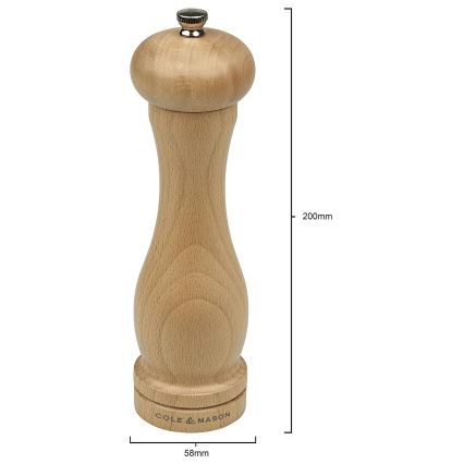 Cole&Mason - Mlinček za poper CAPSTAN BEECH bukev 20 cm