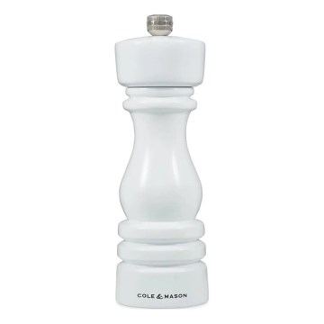 Cole&Mason - Mlinček za poper LONDON 18 cm bukev/bela