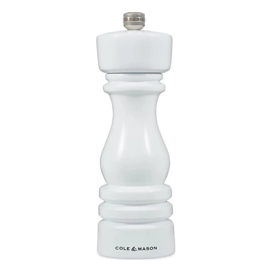 Cole&Mason - Mlinček za poper LONDON 18 cm bukev/bela
