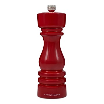 Cole&Mason - Mlinček za poper LONDON 18 cm bukev/rdeča