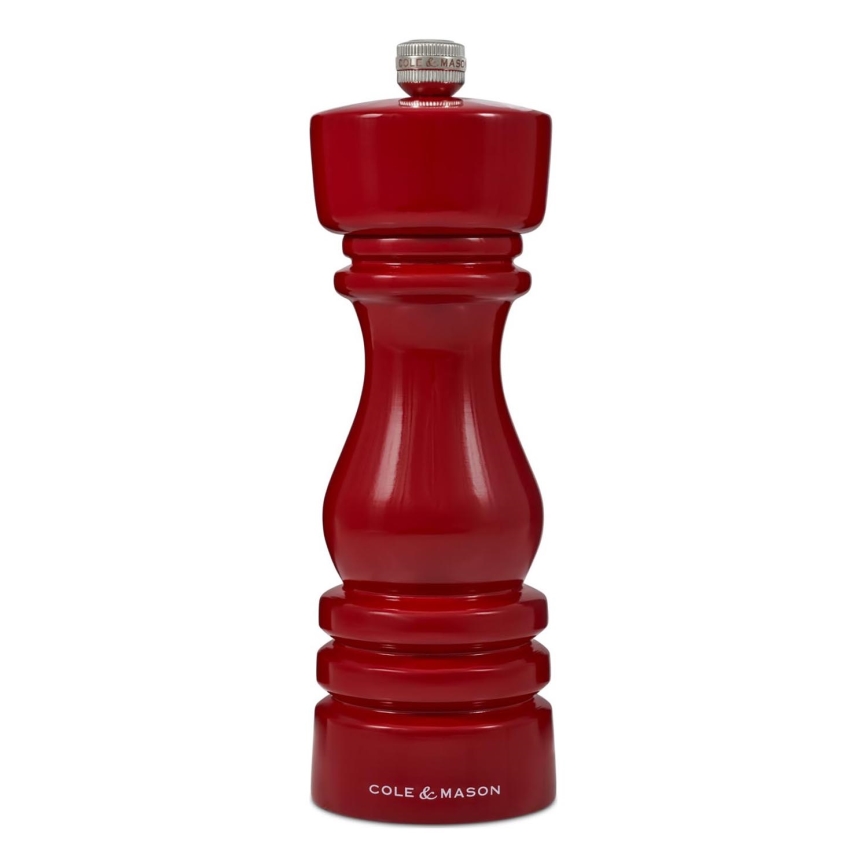 Cole&Mason - Mlinček za poper LONDON 18 cm bukev/rdeča