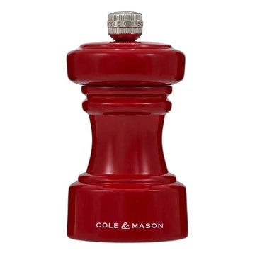 Cole&Mason - Mlinček za sol HOXTON 10,4 cm bukev/rdeča