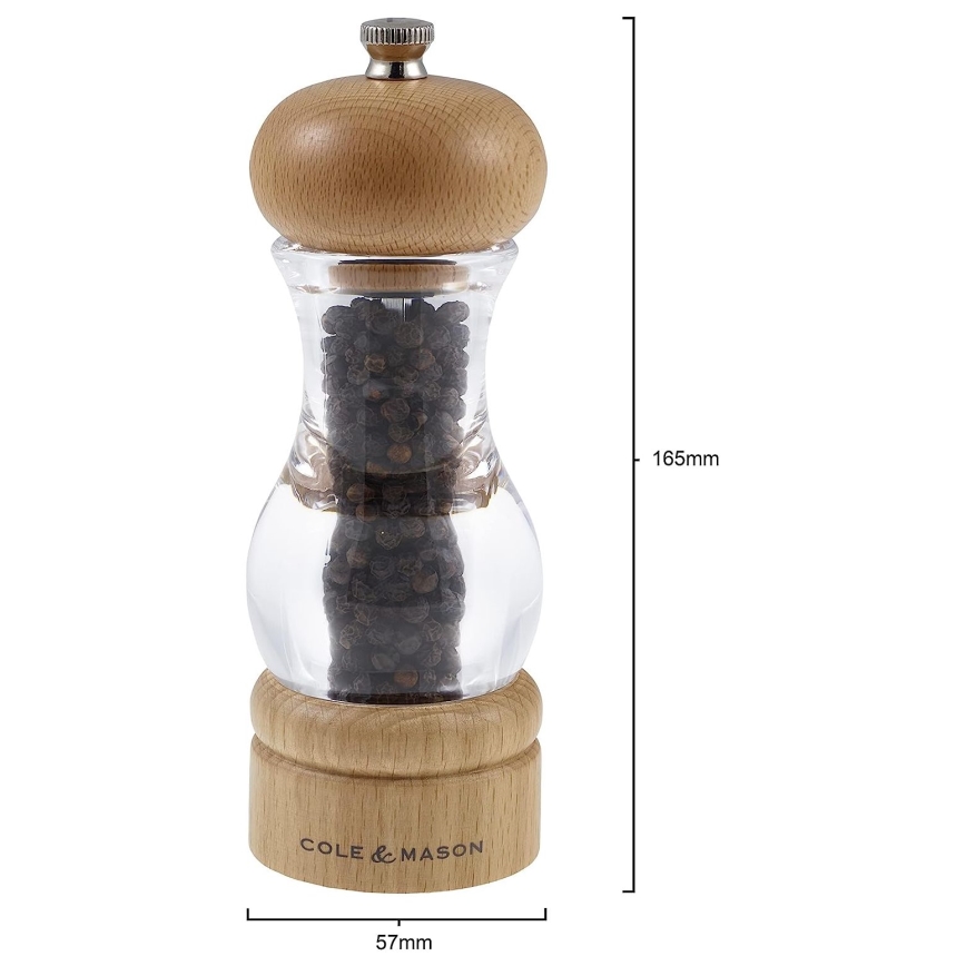 Cole&Mason - Set mlinčkov za sol in poper BEECH 2 kom. bukev 16,5 cm