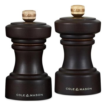 Cole&Mason - Set mlinčkov za sol in poper HOXTON 2 kom. 10,4 cm bukev/rjava