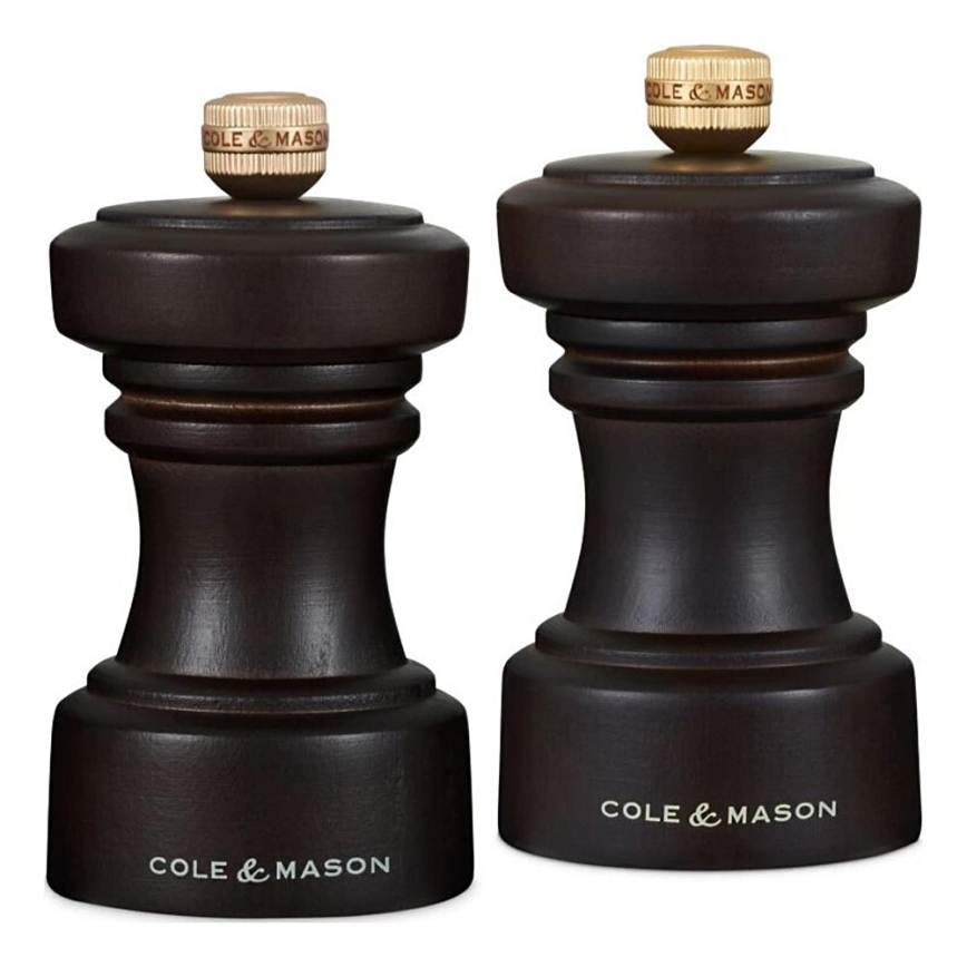 Cole&Mason - Set mlinčkov za sol in poper HOXTON 2 kom. 10,4 cm bukev/rjava