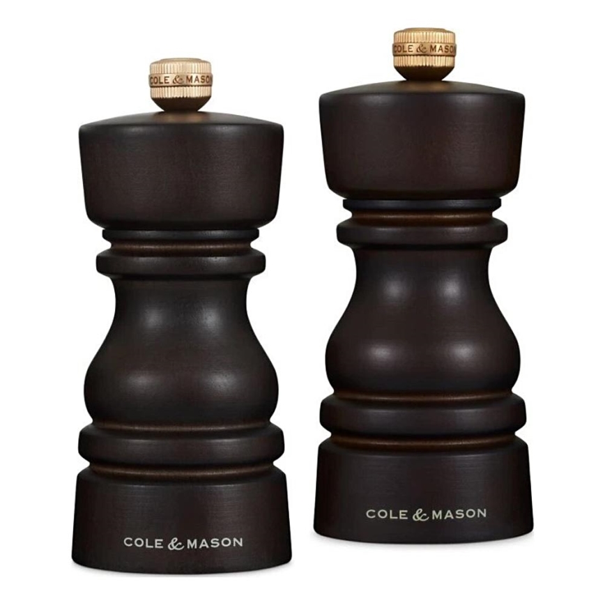 Cole&Mason - Set mlinčkov za sol in poper LONDON 2 kom. 13 cm bukev/rjava