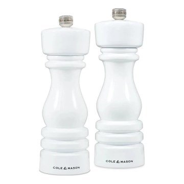 Cole&Mason - Set mlinčkov za sol in poper LONDON 2 kom. 18 cm bukev/bela