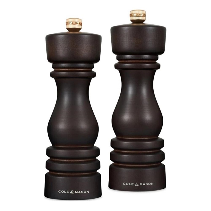 Cole&Mason - Set mlinčkov za sol in poper LONDON 2 kom. 18 cm bukev/rjava