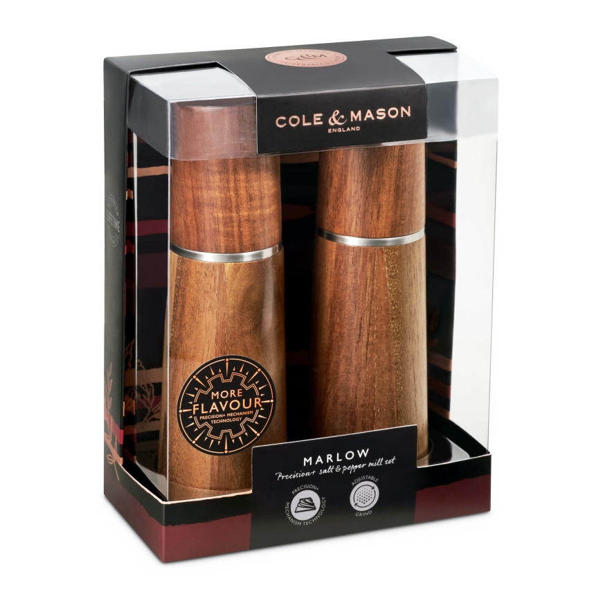 Cole&Mason - Set mlinčkov za sol in poper MARLOW akacija 2 kom. 18,5 cm