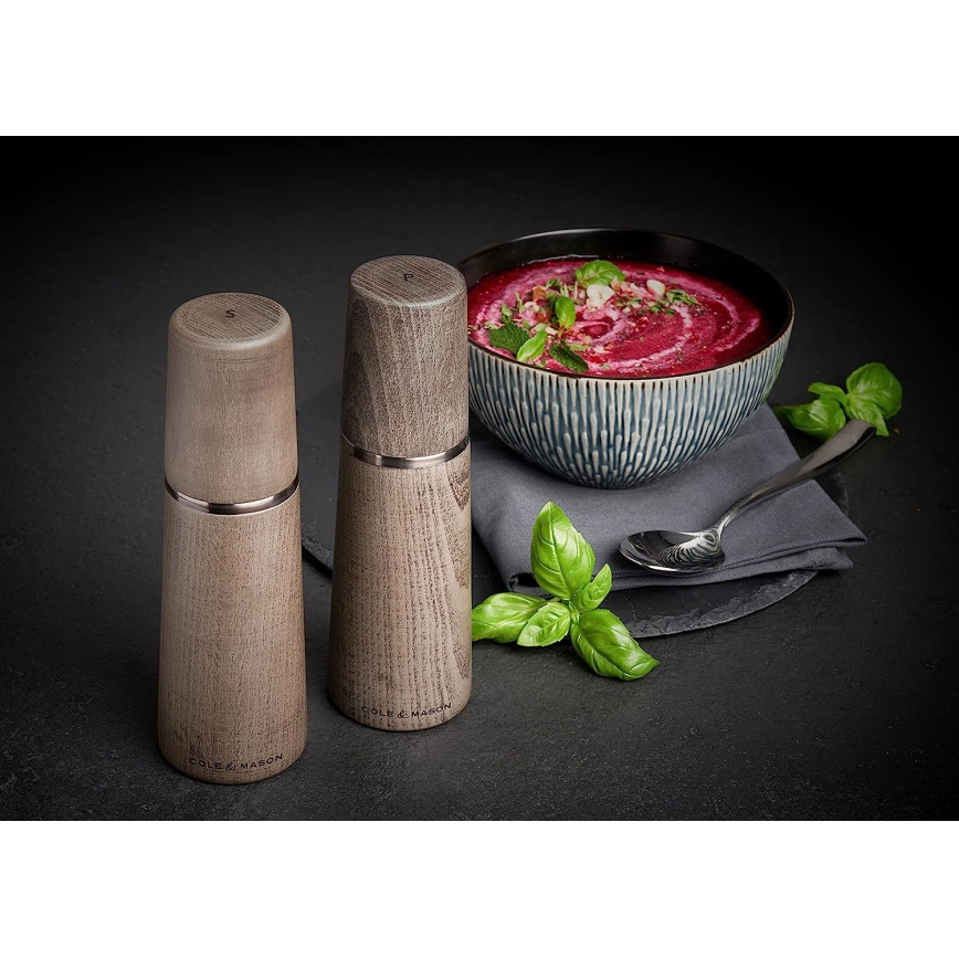 Cole&Mason - Set mlinčkov za sol in poper MARLOW bukev 2 kom. 18,5 cm