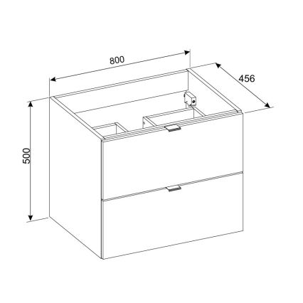 COMAD DALIA CASHMERE 82-80-46-2S - Kopalniška omarica pod umivalnik DALIA 50x80 cm bež