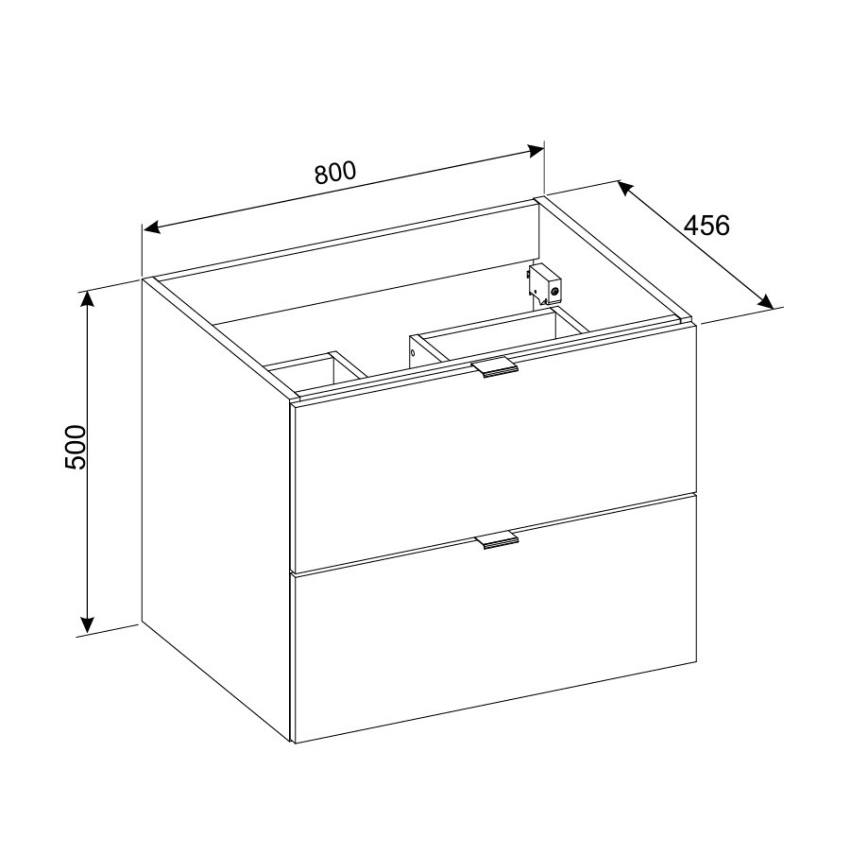 COMAD DALIA CASHMERE 82-80-46-2S - Kopalniška omarica pod umivalnik DALIA 50x80 cm bež