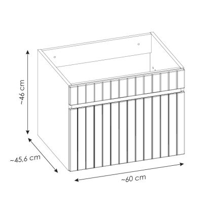 COMAD ICONIC CASHMERE 82-60-D-1S - Kopalniška omarica pod umivalnik ICONIC 46x60 cm bež
