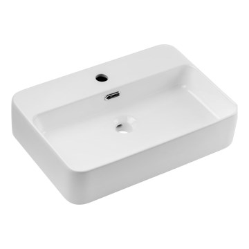 COMAD TRUST 2 WHITE ( E-6282 ) - Namizni umivalnik TRUST 55x38 cm keramika/sijoča ​​bela