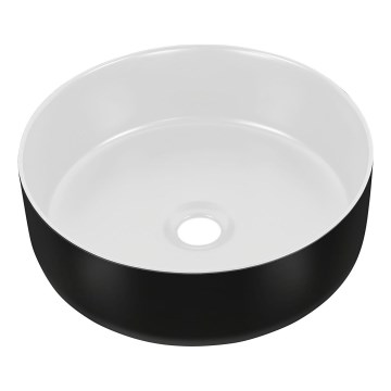 COMAD UM-6259 SIMPLE 8. - Namizni umivalnik SIMPLE pr. 36 cm keramika/mat bela/mat črna