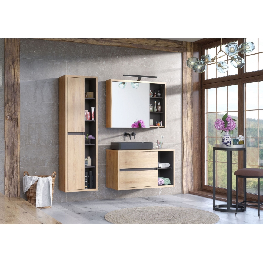 COMAD UM-6275 SLIM 60 BLACK DP - Namizni umivalnik SLIM 61x34 cm keramika/mat črna