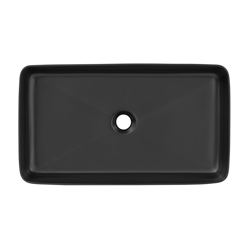 COMAD UM-6275 SLIM 60 BLACK DP - Namizni umivalnik SLIM 61x34 cm keramika/mat črna