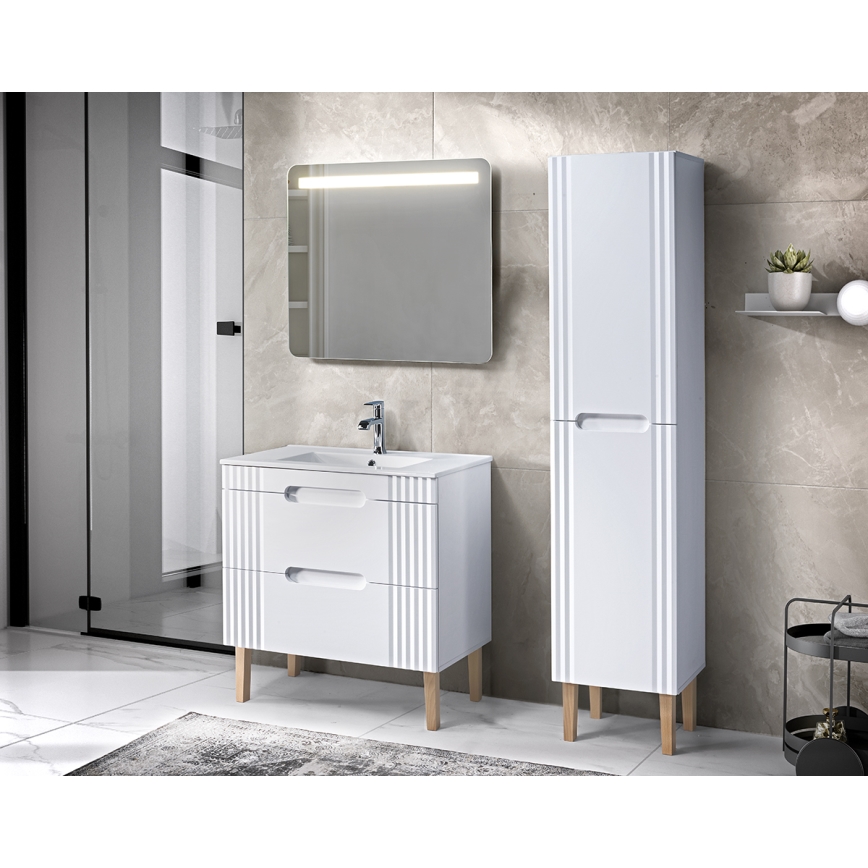 COMAD UM-CFP LAVA 80D - Vgradni umivalnik LAVA 81x46 cm keramika/sijajno bela