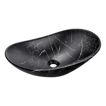 COMAD UN-LENA-MB2 - Namizni umivalnik LENA 61,5x36 cm keramika/mat črna