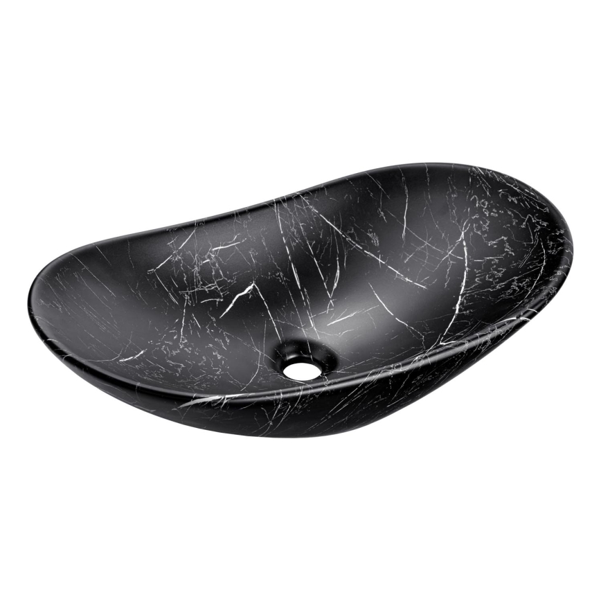 COMAD UN-LENA-MB2 - Namizni umivalnik LENA 61,5x36 cm keramika/mat črna