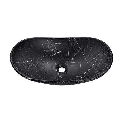 COMAD UN-LENA-MB2 - Namizni umivalnik LENA 61,5x36 cm keramika/mat črna