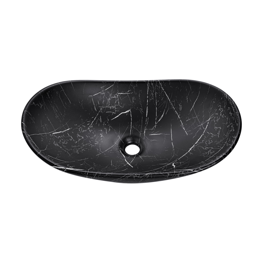 COMAD UN-LENA-MB2 - Umivalnik za pult LENA 61,5x36 cm keramika/mat črna