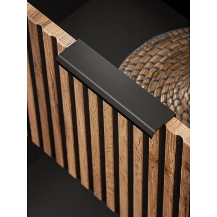 COMAD XILO BLACK WOTAN 82-60-D-2S - Kopalniška omarica pod umivalnik XILO 57x60,2 cm črna/hrast Wotan