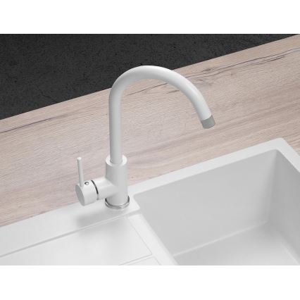 Concept BDG3334WH - Pomivalna pipa 33,5 cm, granit/bela