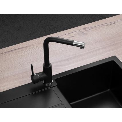 Concept BDG4327BC - Pipa za pomivalnik 27,3 cm granit/črna