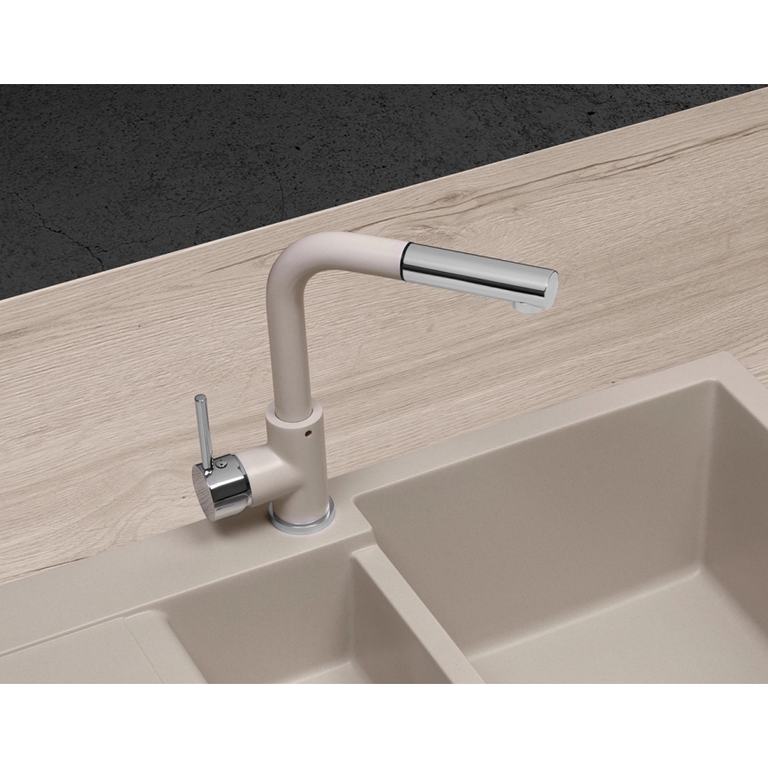 Concept BDG4527BE - Kuhinjska pipa z izvlečno prho 26,9 cm granit/bež
