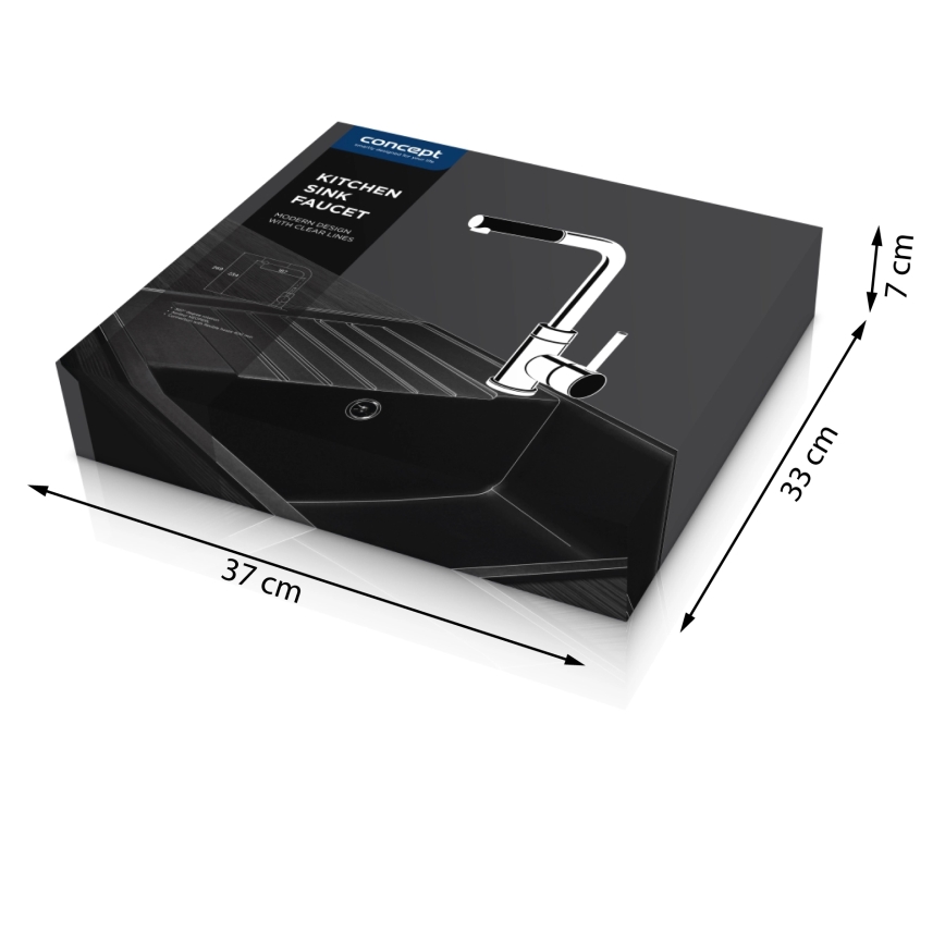Concept BDG4527BE - Kuhinjska pipa z izvlečno prho 26,9 cm granit/bež