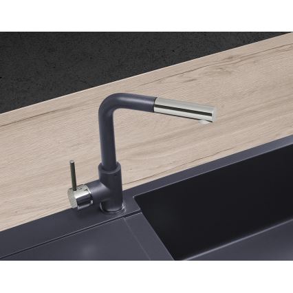 Concept BDG4527DG - Kuhinjska armatura z izvlečno prho 26,9 cm granit/temno siva