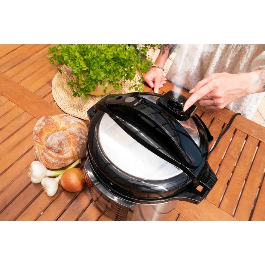 Concept CK8001 - Večfunkcijski električni pritiskovni lonec 5,6 l 1000W/230V Wi-Fi iz nerjavečega jekla