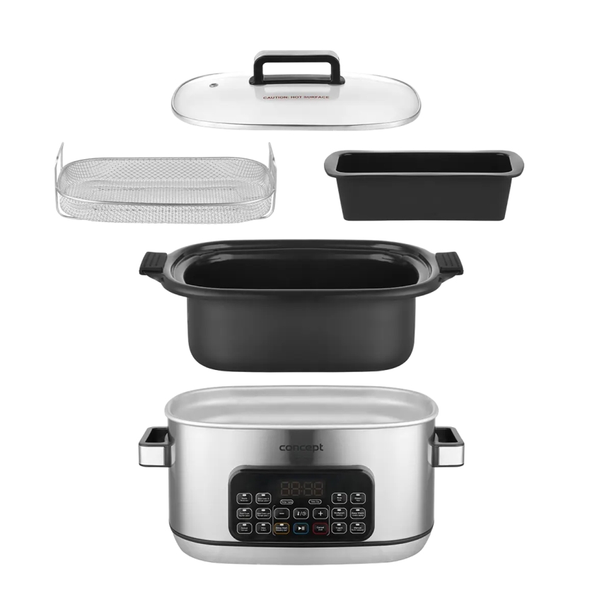 Concept CK9000 - Večfunkcijski električni lonec 6 l 10v1 1250W/230V nerjaveče jeklo