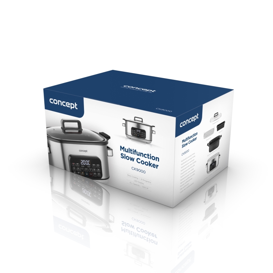 Concept CK9000 - Večfunkcijski električni lonec 6 l 10v1 1250W/230V nerjaveče jeklo