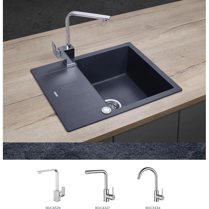 Concept DG05C45DG - Pomivalno korito CUBIS 50x62 cm granit/temno siva