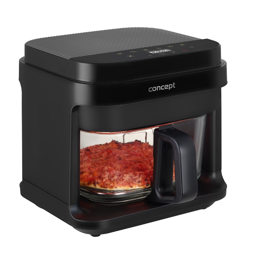 Concept FR5500 - Cvrtnik na vroč zrak GLASS & FAST 5,5 l 1200W/230V črna