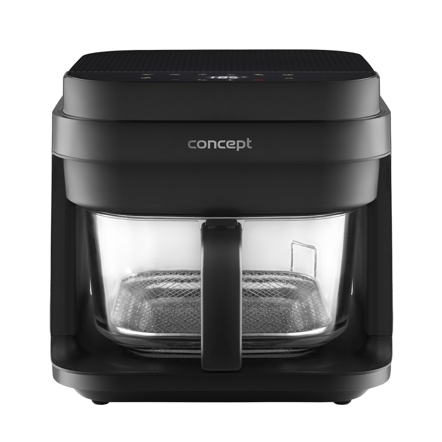 Concept FR5500 - Cvrtnik na vroč zrak GLASS & FAST 5,5 l 1200W/230V črna