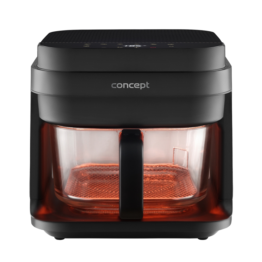 Concept FR5500 - Cvrtnik na vroč zrak GLASS & FAST 5,5 l 1200W/230V črna