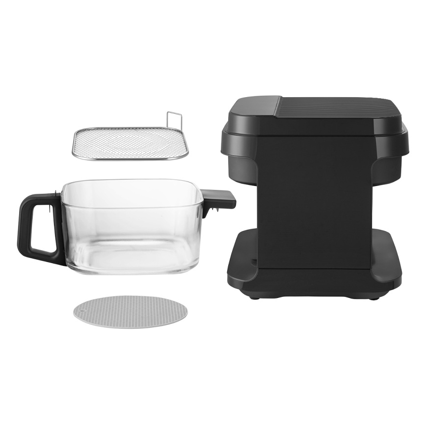 Concept FR5500 - Cvrtnik na vroč zrak GLASS & FAST 5,5 l 1200W/230V črna