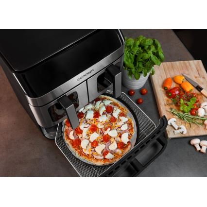 Concept FR9000 - zračna friteza PIZZA TRIO 18,5 l 2700W/230V nerjaveče jeklo/črna