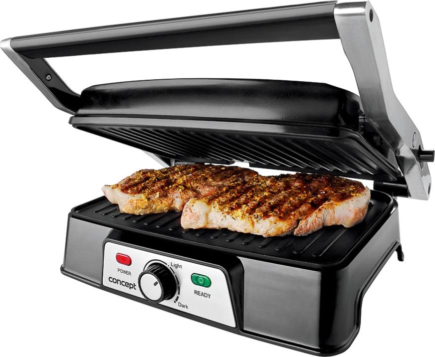 Concept ge2005 - Kontaktni žar 1500W/230V nerjaveče jeklo/črna