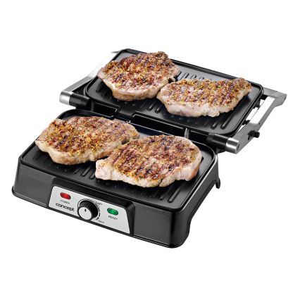 Concept ge2005 - Kontaktni žar 1500W/230V nerjaveče jeklo/črna