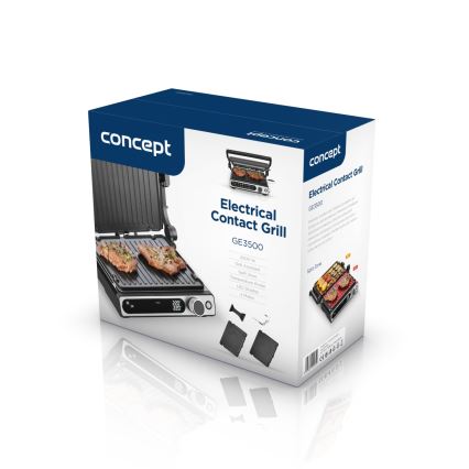 Concept ge3500 - Kontaktni žar s temperaturno sondo 2000W/230V črna
