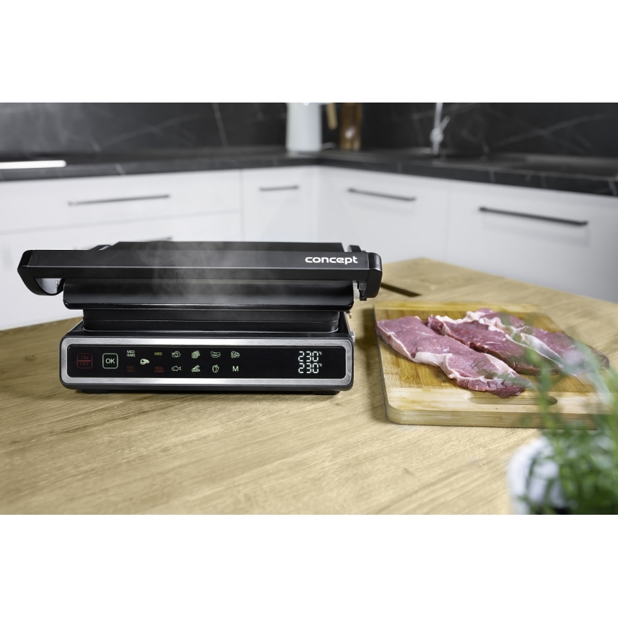 Concept ge3550 - Kontaktni žar s temperaturno sondo 2000W/230V črna